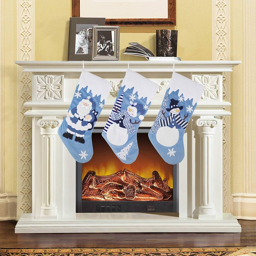 Amazon.com: Etistta Classic 19 inch Blue Christmas Stockings